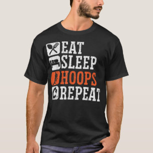T-shirt Mangez des cerceaux de sommeil Répéter le panier d