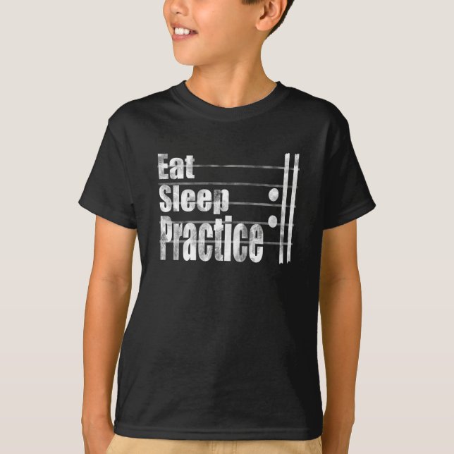 T-shirt Mangez des exercices de sommeil répéter un cadeau  (Devant)