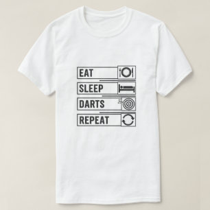 T-shirt Mangez des fléchettes de sommeil Répéter des cadea