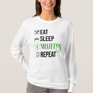T-shirt Mangez des mojitos du sommeil Répéter