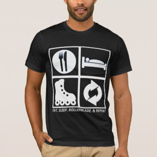 T-SHIRT MANGEZ, DORMEZ, LAME DE ROULEAU, ET RÉPÉTITION