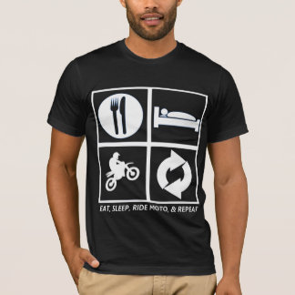 T-SHIRT MANGEZ, DORMEZ, MONTEZ MOTO, ET LE RÉPÉTEZ
