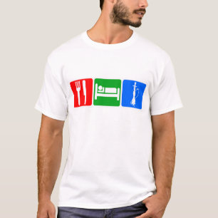 T-shirt Mangez, dormez, narguilé