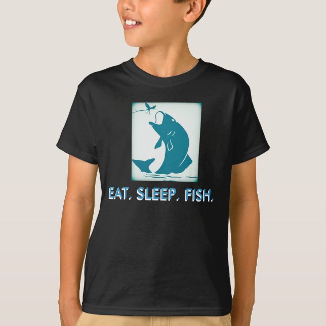 T-shirt Mangez, dormez, pêchez la pièce en t de la (Devant)