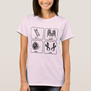 T-shirt Mangez, dormez, roulez, traitez