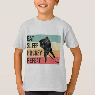 T-shirt Mangez, Dormir, Hockey, Répéter - Enfants
