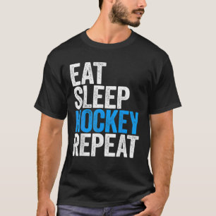 T-shirt Mangez Dormir Hockey Répéter Sport Jeu