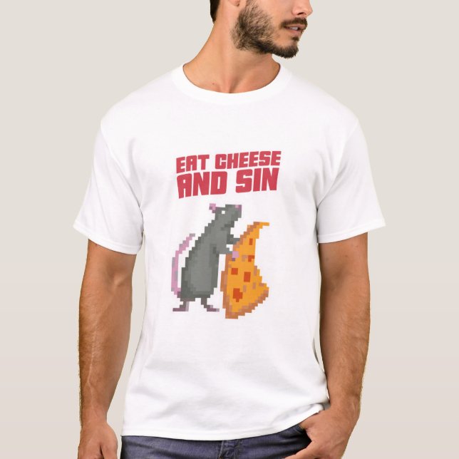 T-shirt Mangez Du Fromage Et Du Péché (Devant)