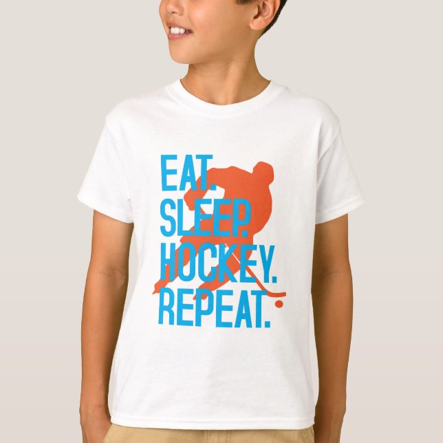 T-shirt Mangez la citation drôle d'hockey de sports de (Devant)