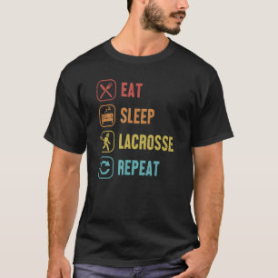 T-shirt Mangez la crosse du sommeil Répéter le ventilateur