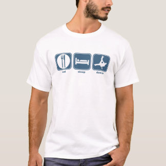 T-shirt mangez la danse de sommeil