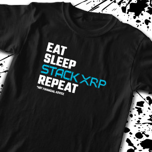 T-shirt Mangez la pile de sommeil drôle XRP Crypto Citer m