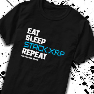 T-shirt Mangez la pile de sommeil drôle XRP Crypto Citer m
