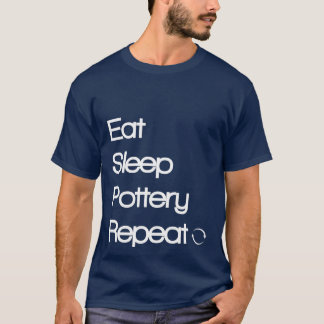 T-shirt Mangez la poterie du sommeil Répéter 1