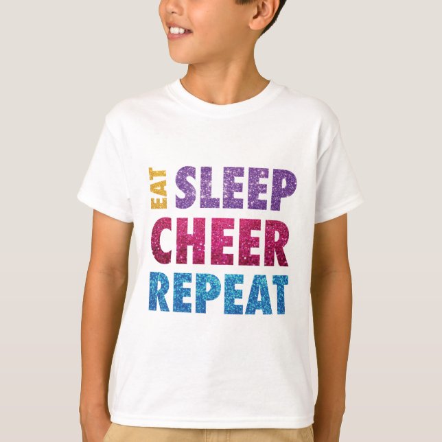T-shirt Mangez la répétition d'acclamation de sommeil (Devant)