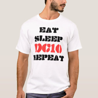 T-shirt Mangez la répétition de DC-10 de sommeil