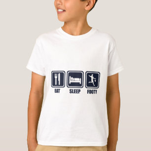 T-shirt Mangez la répétition de Footy de sommeil