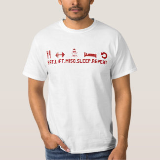 T-shirt Mangez la répétition diverse de sommeil