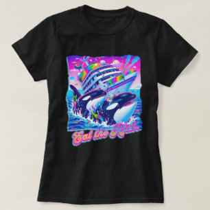 T-shirt Mangez La Rich Whale 90s Orca Whale Animal Yacht