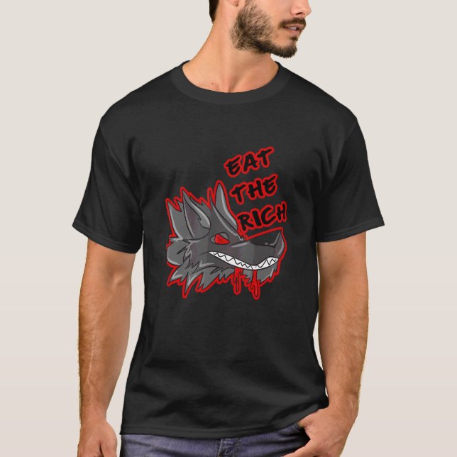 T-shirt Mangez La Riche Fandom Furry Fandom Furieuse Faisa (Devant)