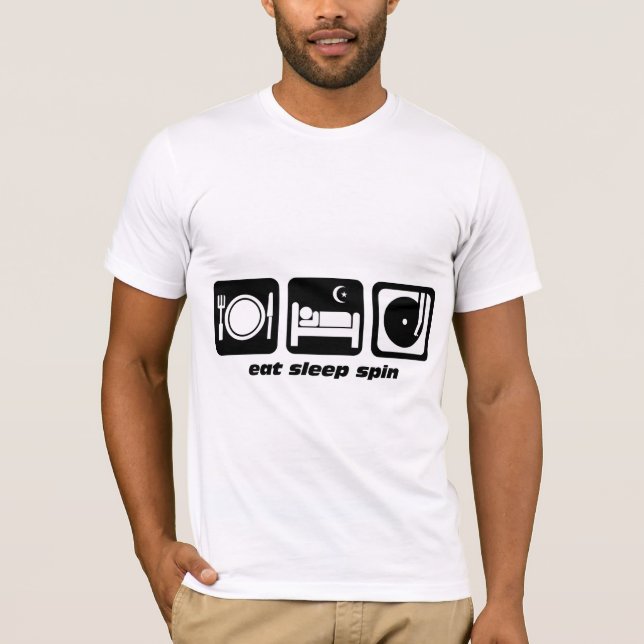 T-shirt Mangez la rotation de sommeil (Devant)