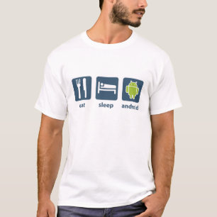 T-shirt Mangez l'androïde de sommeil