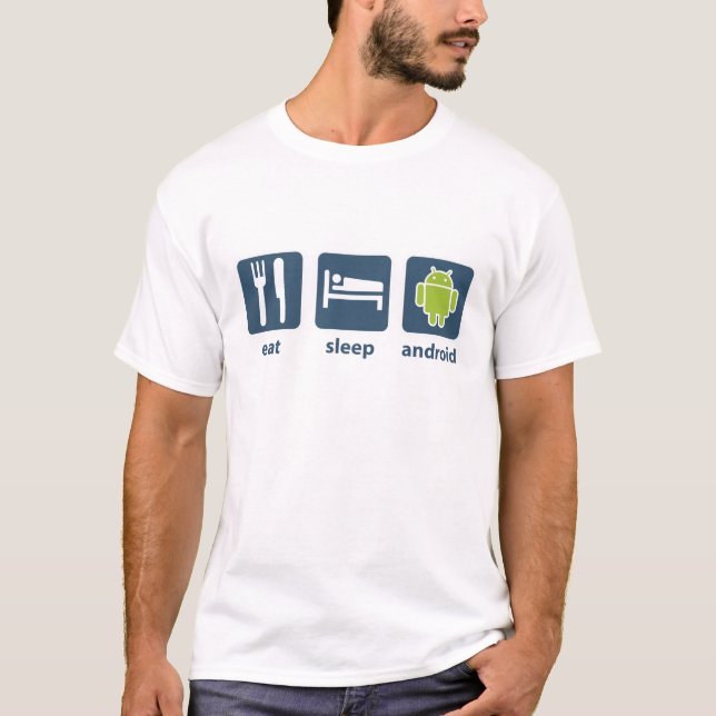 T-shirt Mangez l'androïde de sommeil (Devant)