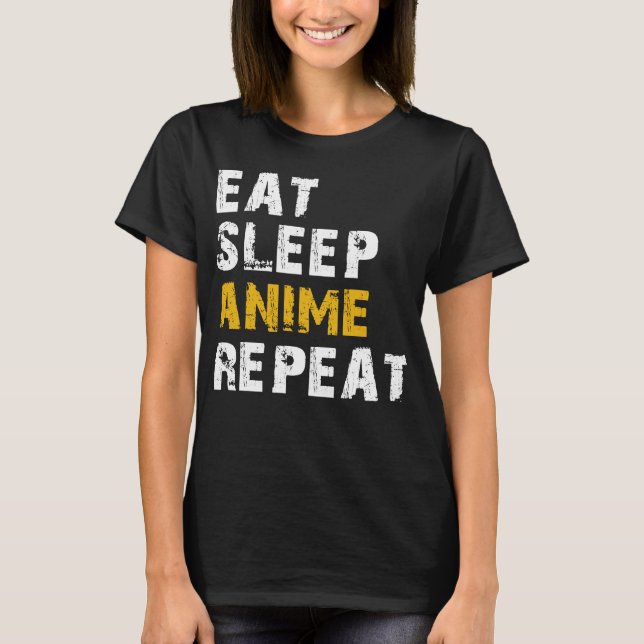 T-shirt mangez l'anime de sommeil (Devant)
