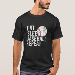 T-shirt Mangez Le Baseball Sleep Cadeaux Répétés Pour Homm
