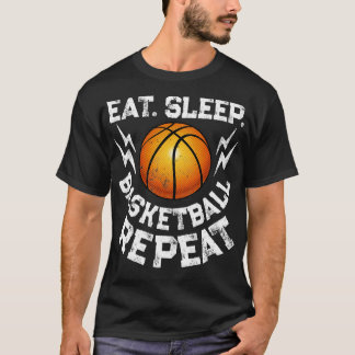 T-shirt Mangez le basketball de sommeil Répéter le basketb
