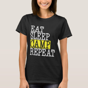 T-shirt Mangez Le Camp De Sommeil Répéter - Camping Camper