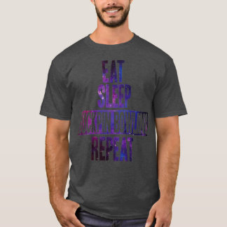 T-shirt Mangez le canard de sommeil à bowling répéter T