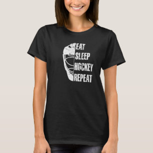 T-shirt Mangez Le Hockey Dormir Répétez Noël Pour Les Enfa
