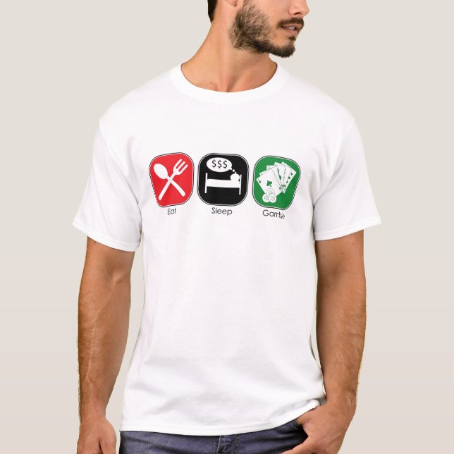 T-shirt Mangez le jeu de sommeil (Devant)