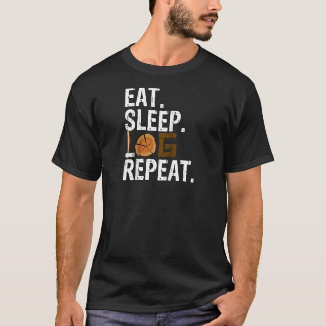 T-shirt Mangez le journal du sommeil Répéter le journal de (Devant)
