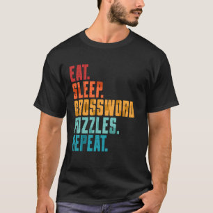 T-shirt Mangez le mot de passe du sommeil Puzzles répéter 
