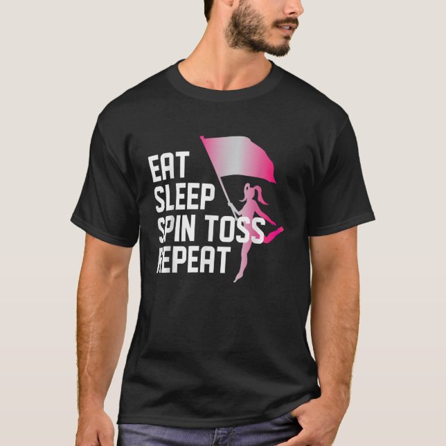 T-shirt Mangez le pied de rotation du sommeil Répétez le g (Devant)