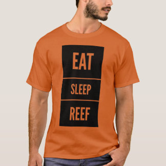 T-shirt Mangez le récif du sommeil blanc