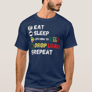 T-shirt Mangez Le Sommeil À L'Écoute Du Reggae Pots De Dép