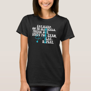 T-shirt Mangez Le Sommeil Aller Aux Cliniques Nursing Life