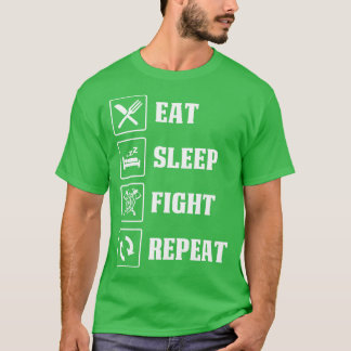 T-shirt Mangez le sommeil combat Répétez le pompier T Chem