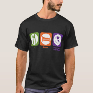 T-shirt Mangez le sommeil dominent le monde