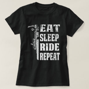 T-shirt Mangez le sommeil en randonnée pédestre Répétez le