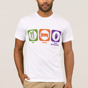 T-shirt Mangez le sommeil enseignent le jardin d'enfants