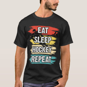 T-shirt Mangez le sommeil Hockey Répéter Funny Hockey sur