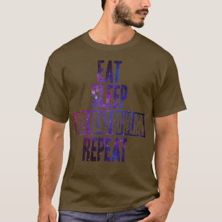 T-shirt Mangez le sommeil Irlandais Road Bowling répéter