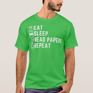 T-shirt Mangez le sommeil Lire les documents Répéter 1