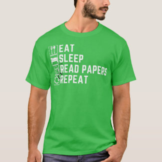T-shirt Mangez le sommeil Lire les documents Répéter 1