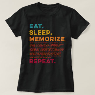 T-shirt Mangez le sommeil Mémoriser Répéter le cercle de c
