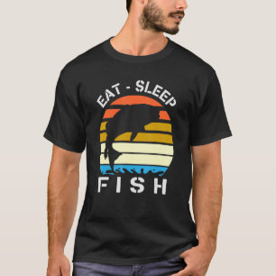 T-shirt Mangez Le Sommeil Poisson Répétez L'Amour Aux Pois